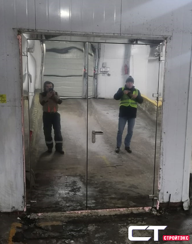 ДПМ-2 EIS-60 Дверь противопожарная металлическая EIS60 равнопольная из нержавеющей стали