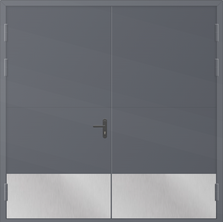 ВР Ворота металлические с накладкой из нержавеющей стали