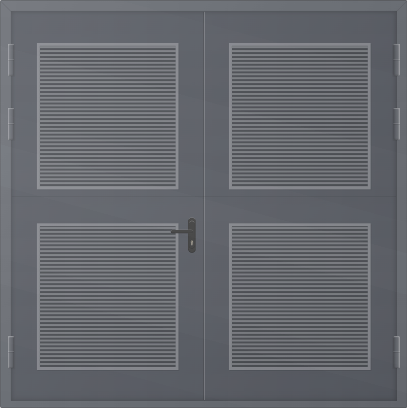 ВР Ворота металлические с вентиляционной решеткой